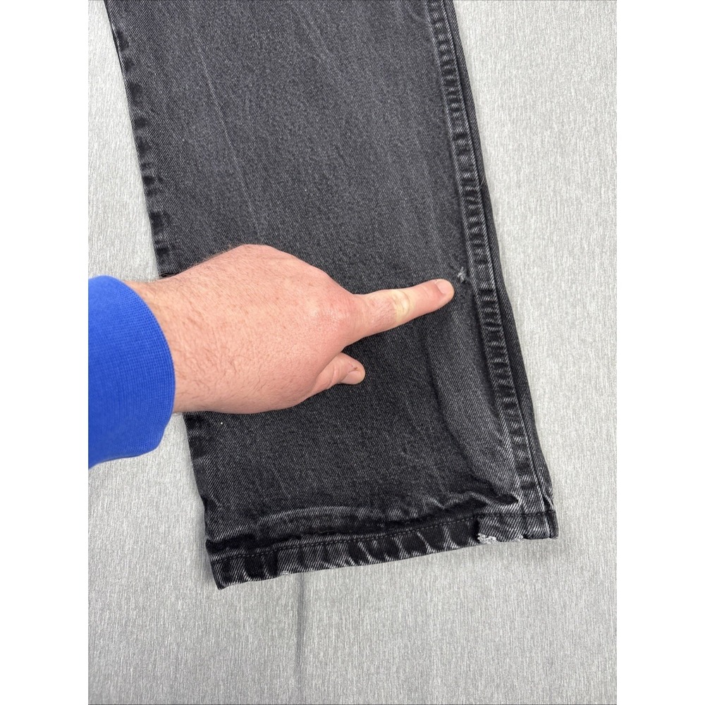 Wrangler Rugged Wear Straight Leg Black Denim Jeans Pants Mens Size 38x30 - Picture 5 of 16